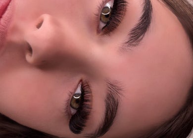 Close-up of styled lashes at Beautified.Bnee, Beenleigh, Queensland, AU, showcasing expert lash work.