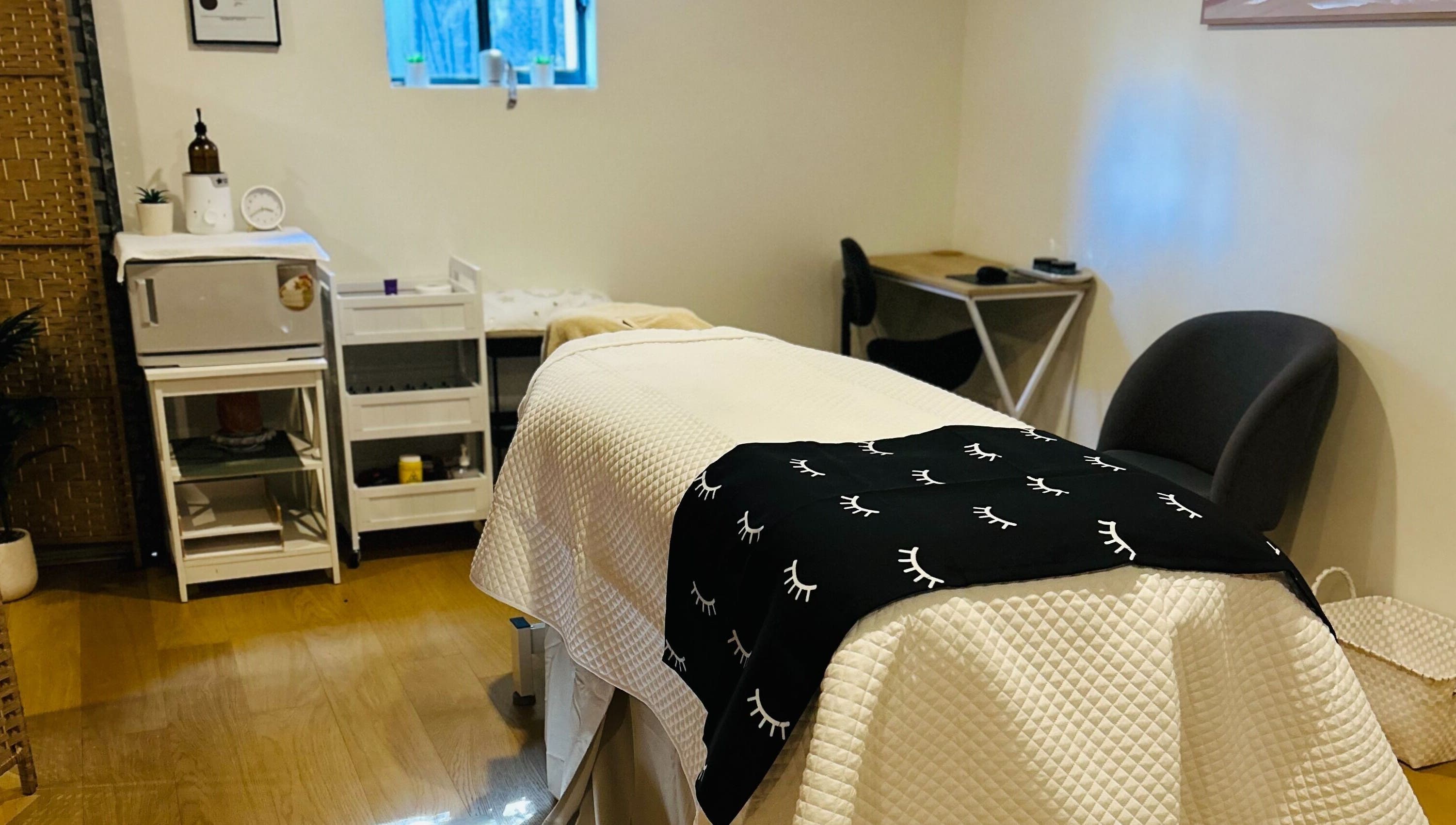 Massage room at Skin Deep Massage Therapy, Crib Point, Victoria, AU with soothing decor and ambient lighting.