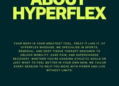 About Hyperflex Hurlstone Park inside Rehab & Strength Lab, highlighting specialized massage and therapy services.