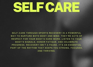 Self-care message at Hyperflex Hurlstone Park (inside Rehab & Strength Lab), Hurlstone Park, New South Wales, AU.