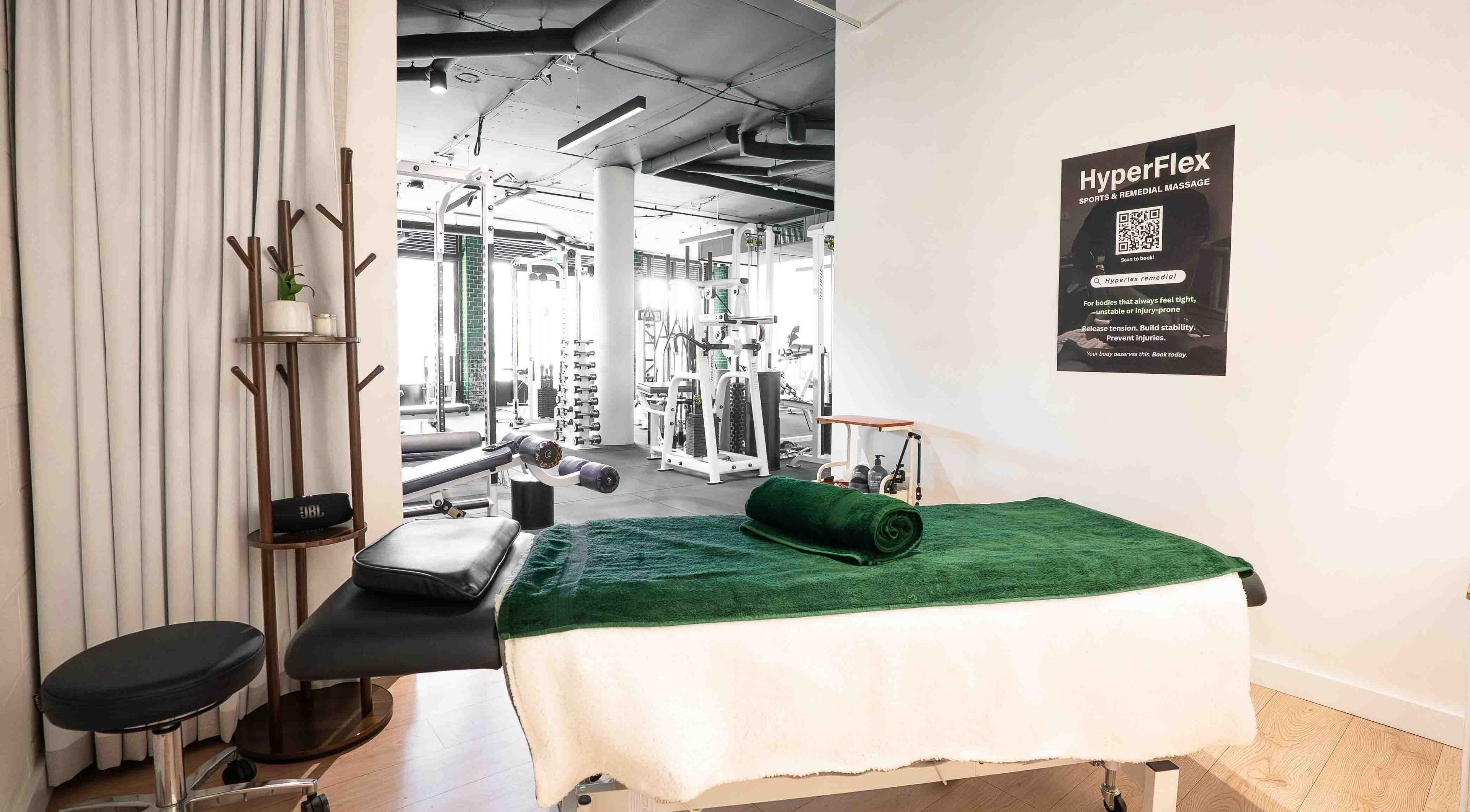Massage room at Hyperflex Sports & Remedial Massage, Hurlstone Park, New South Wales, AU. Inviting and serene.