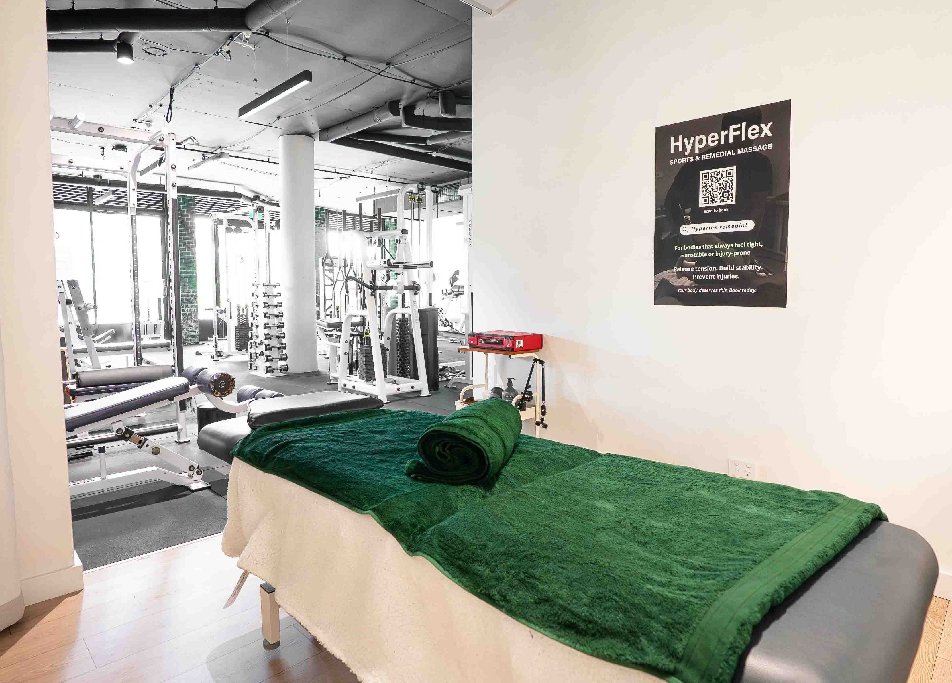 Relaxing therapy room at Hyperflex Sports & Remedial Massage, Hurlstone Park, New South Wales, AU.