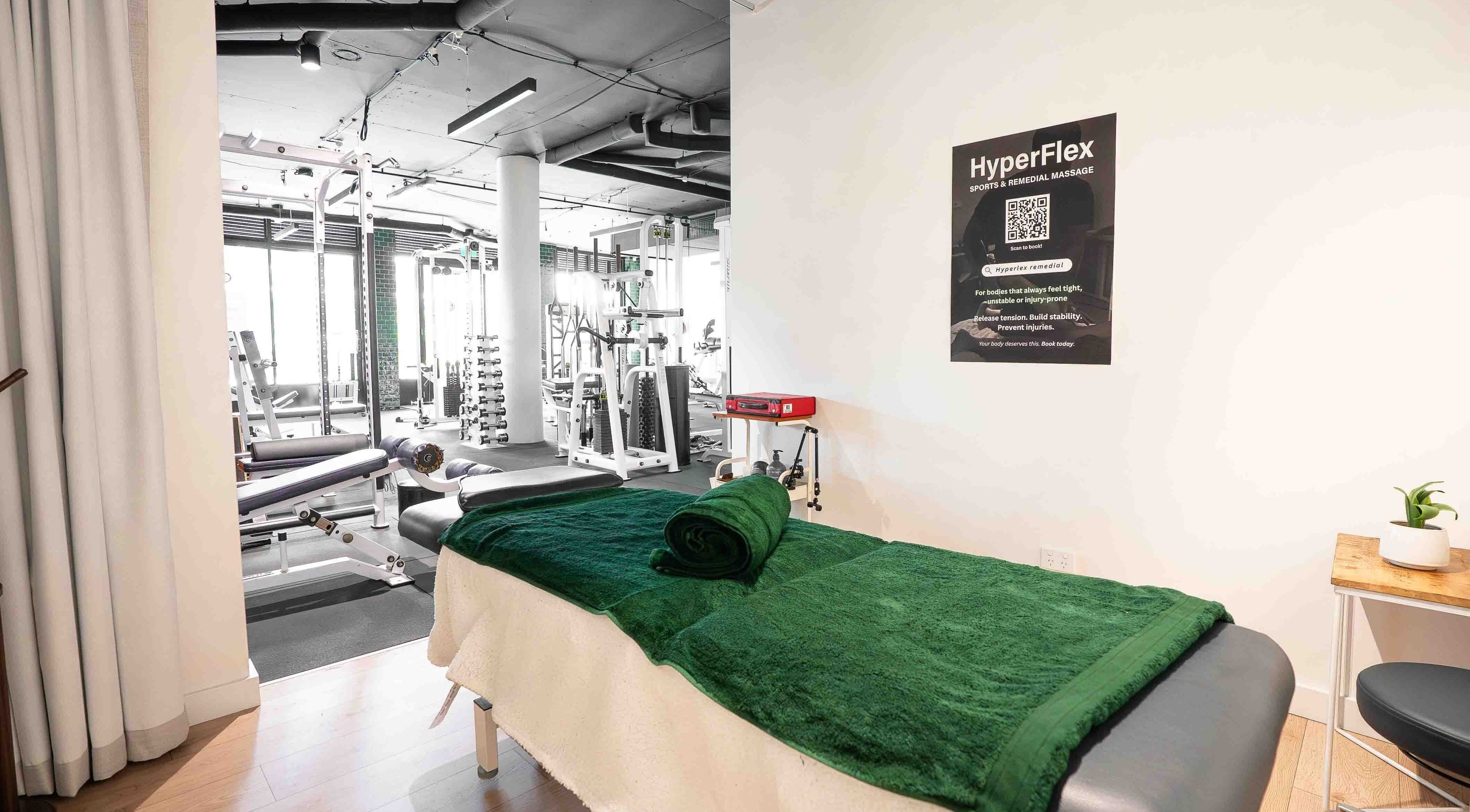 Relaxing therapy room at Hyperflex Sports & Remedial Massage, Hurlstone Park, New South Wales, AU.