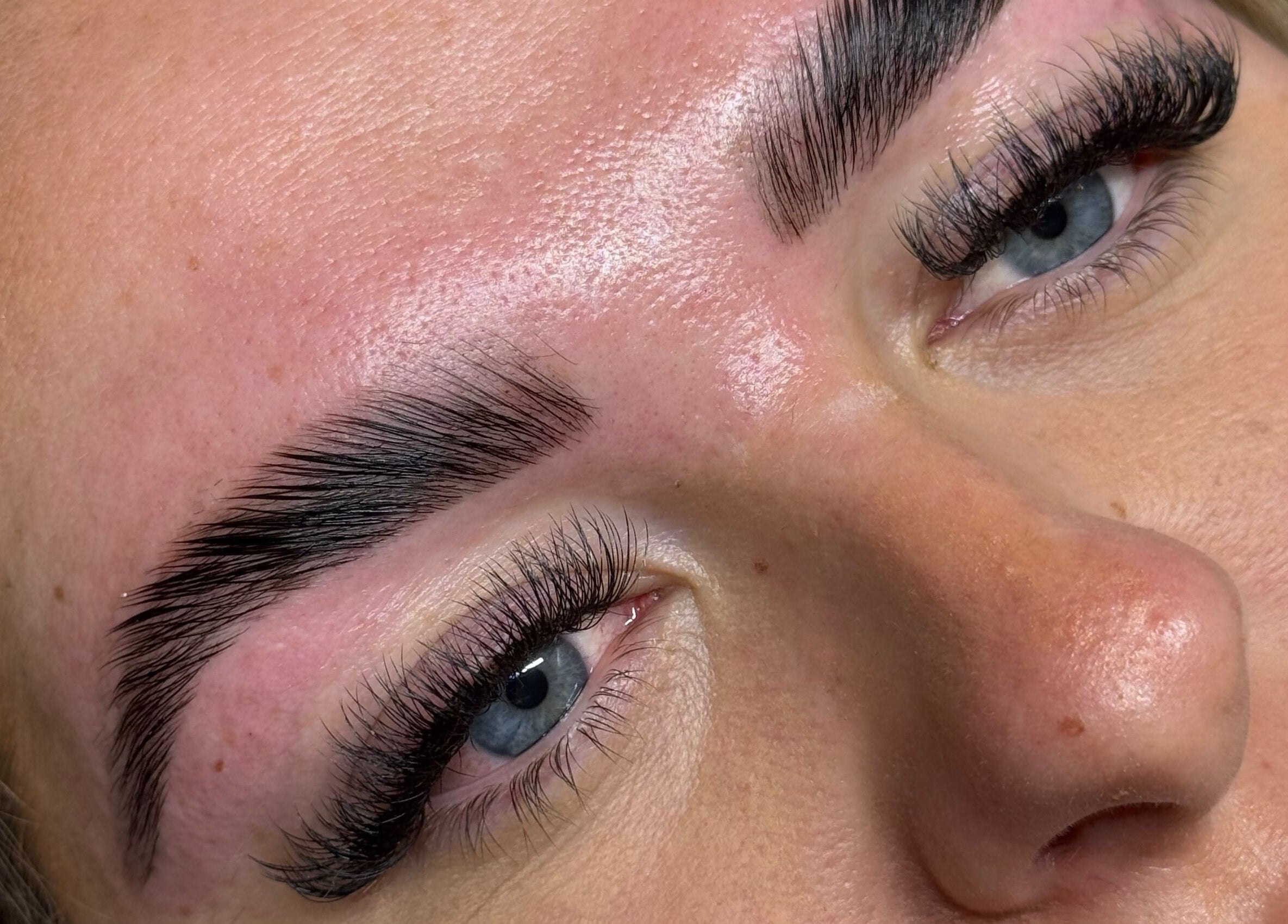 Perfectly shaped eyebrows and lashes at Studio by MH, Liverpool, England, GB.
