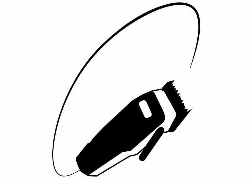 Barber clippers symbol at Le St-Graal BarberShop, Québec, Québec, CA.