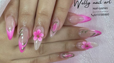 Elegant floral nail art in pink at Nail Art Welly, Wellington, Wellington Region, NZ.