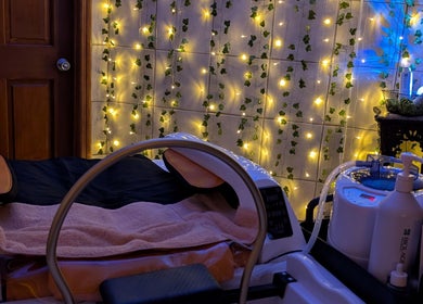 Relaxing treatment room at J. Madison Spa, Kingston, PA, US with soft lights and luxurious amenities.