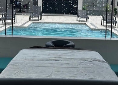 Relaxing poolside view at Solace by Josh in Chaguanas, Chaguanas, TT, perfect for a soothing experience.