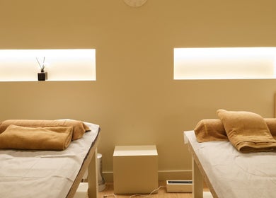 Massage beds at New Star Massage and Head Therapy in Marrickville, New South Wales, AU offer a tranquil ambience.