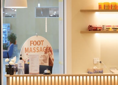 Welcoming front desk at New Star Massage and Head Therapy, Marrickville, New South Wales, AU.