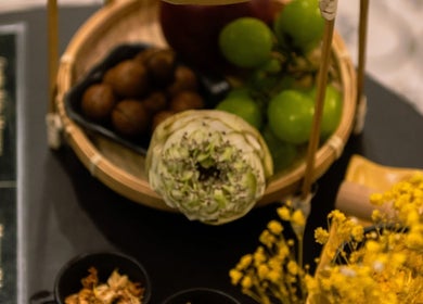 Giỏ trái cây và hoa tại Relax Massage & Spa Sapa, Lào Cai, Lào Cai, VN.