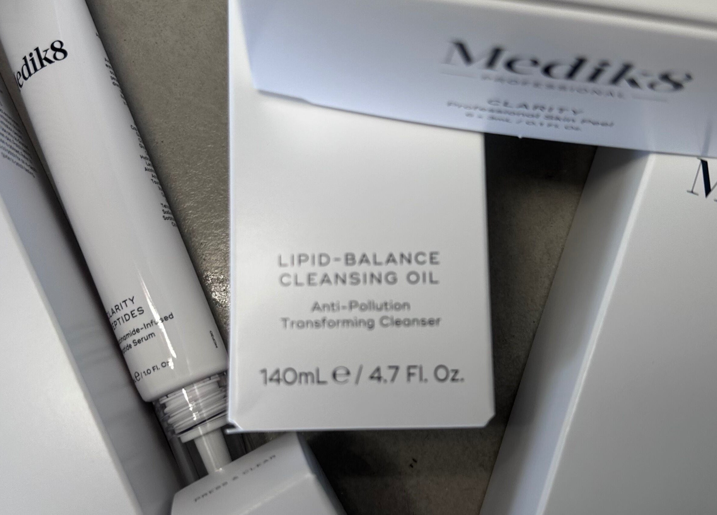 Medik8 cleansing oil at SKN Lab Yorkshire in Wakefield, England, GB. Premium skincare selection.