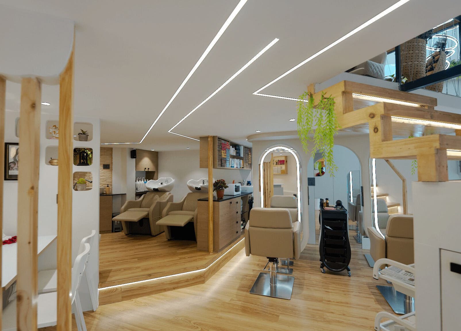 Modern interiors of Mist Salon, Spa & Nail Salon, Pune, Maharashtra, IN, showcasing stylish design and comfort.