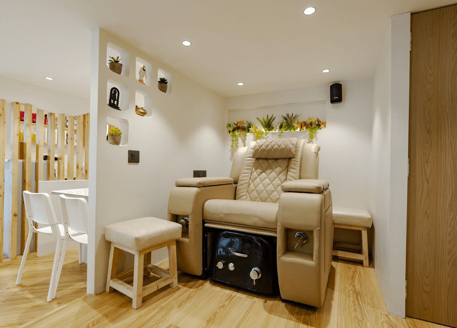 Relax in the luxurious lounge at Mist Salon, Spa & Nail Salon in Pune, Maharashtra, IN for the perfect pampering.