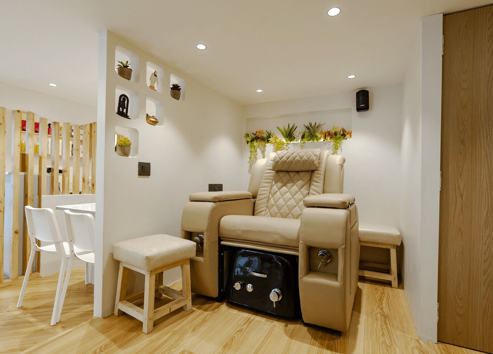 Relax in the luxurious lounge at Mist Salon, Spa & Nail Salon in Pune, Maharashtra, IN for the perfect pampering.