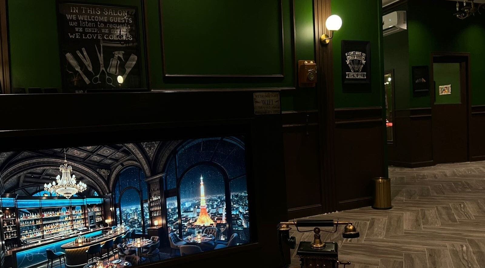 Elegant interior of Kingsman Barbershop in Riyadh, Riyadh Province, SA, featuring a luxurious design.