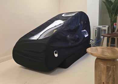 Hyperbaric oxygen chamber at Oxygen Cove Cork, located in Cork, County Cork, IE, for enhanced wellness therapies.