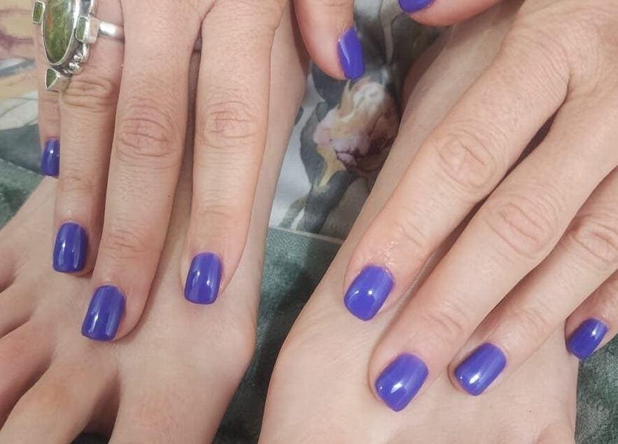 Vibrant violet manicure at ZamZam Nails & Beauty, Cape Town, Western Cape, ZA. Perfect blend of style and care.