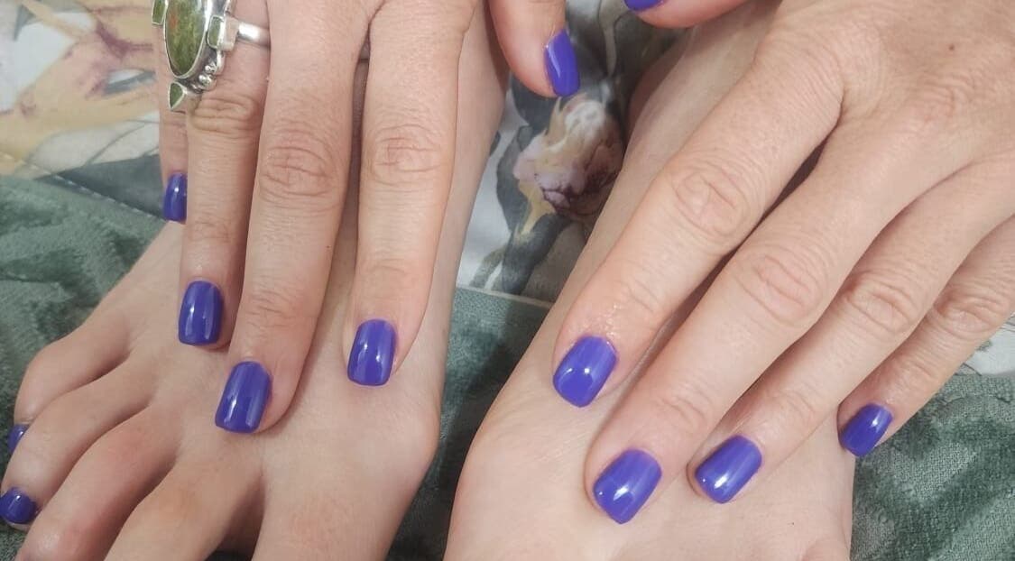 Vibrant violet manicure at ZamZam Nails & Beauty, Cape Town, Western Cape, ZA. Perfect blend of style and care.