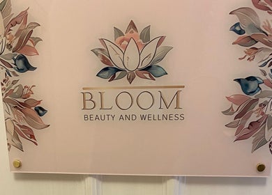 Elegant floral logo at Bloom Beauty and Wellness, Plymouth, England, GB.