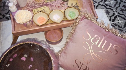 Relaxing setup at Salus Spa - Home Service - سالس سبا - خدمة منزلية in Jeddah, SA. Perfect for pampering.