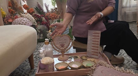 Tranquil beauty setup at Salus Spa - Home Service - سالس سبا - خدمة منزلية, Jeddah, SA with lotions and decor.