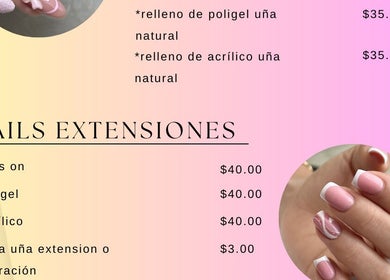 Lista de precios de extensiones de uñas en @fernailspty, Panamá, Provincia De Panamá, PA.