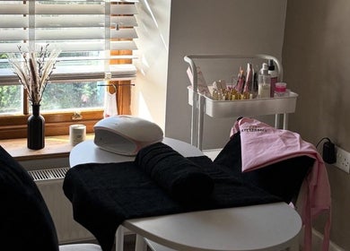 Bright beauty station at Ethereal Beauty in Lydney, England, GB, showcasing a tranquil and inviting setup.