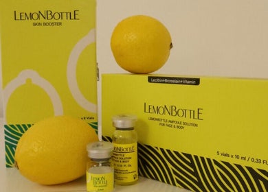 LemonBottle skin boosters featured at Kissed Clinic - Wilmslow, enhancing natural glow. Wilmslow, England, GB.