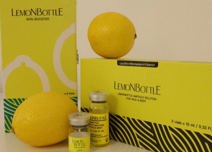 LemonBottle skin boosters featured at Kissed Clinic - Wilmslow, enhancing natural glow. Wilmslow, England, GB.