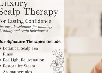 Luxury scalp therapy at Scalp & Strand Wellness Studio, Columbia, SC, US. Signature treatments for scalp health.