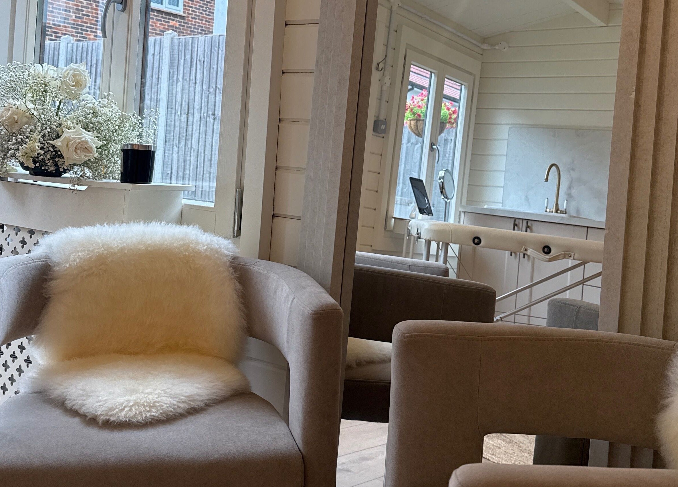 Cozy seating with plush decor at Aesthetically pleasing by lottie, Banstead, England, GB.