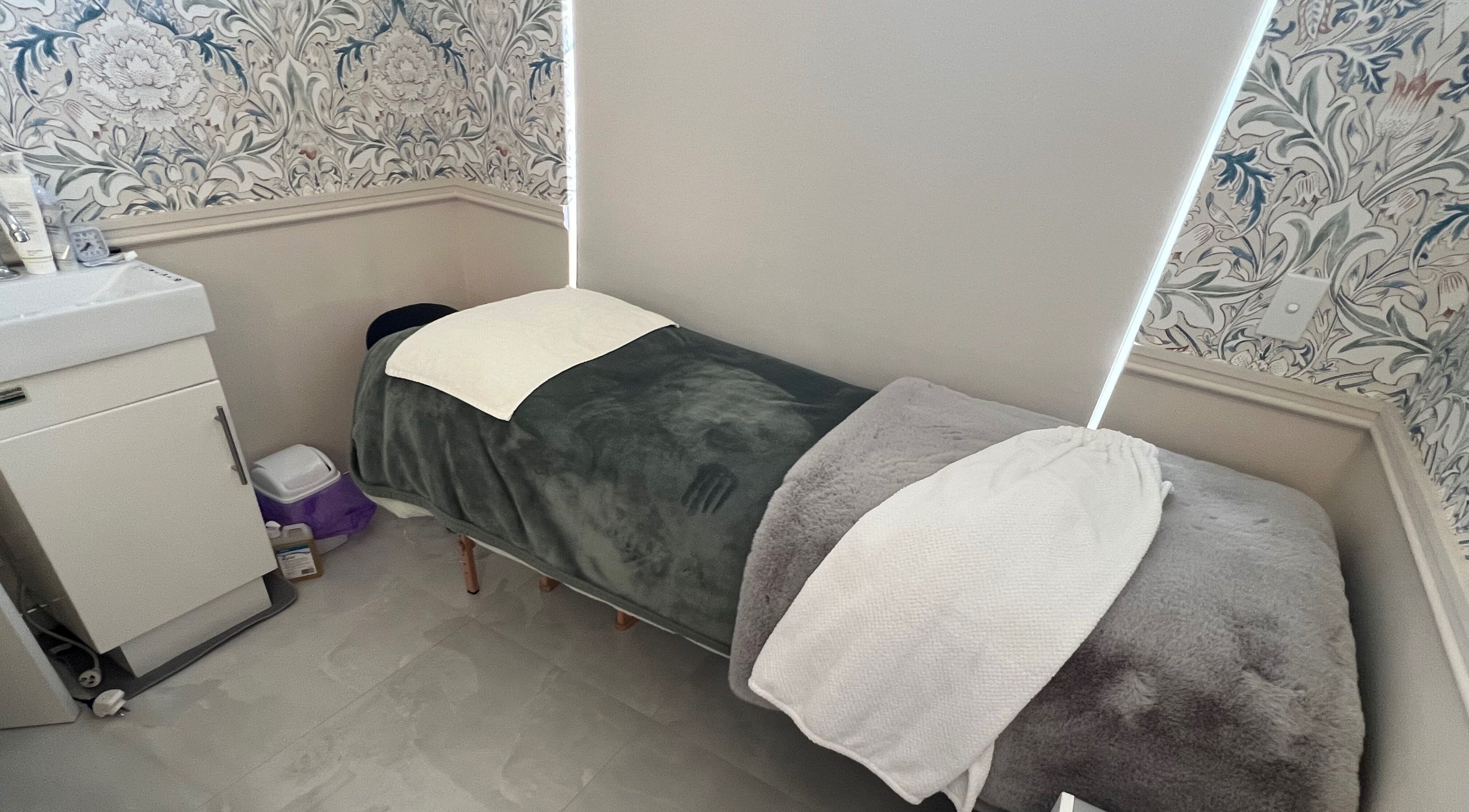 Relaxing treatment room at Derma Lift Studio in Winthrop, Western Australia, AU with serene decor.