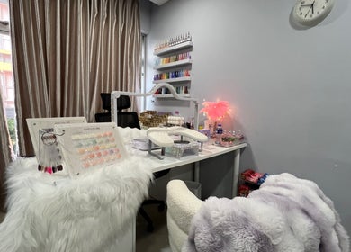 Killynails offers a polished manicure station with nail polish displays in Singapore, Singapore, SG.