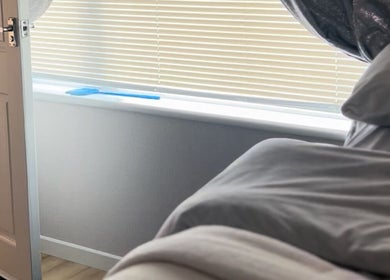 Relaxing treatment room at Beauty By Aimee, Omagh, Northern Ireland, GB, with a comfortable bed and soft lighting.