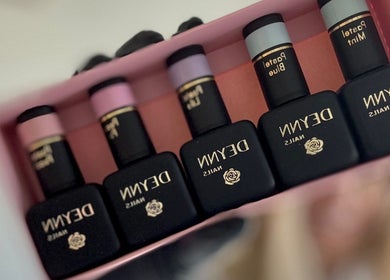 Selection of Deynn nail polishes at Beauty Place, Reykjavík, Reykjavíkurborg, IS.