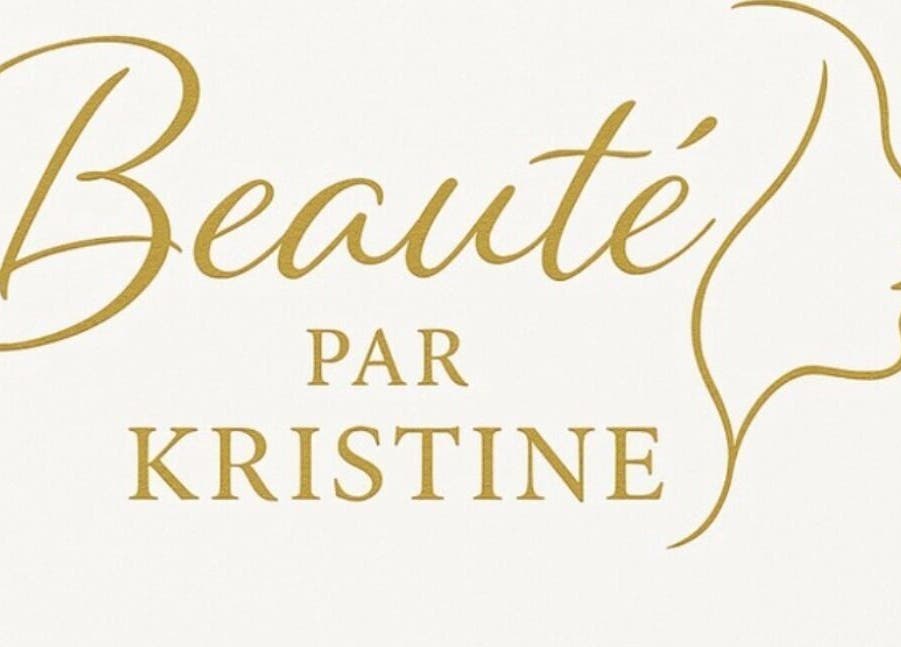 Logo doré de Beauté par Kristine à Laval, Québec, CA, représentant silhouette élégante.