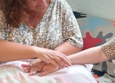 Relaxing hand massage at Amethyst Touch, Poole, England, GB. Experience serenity and professional care.