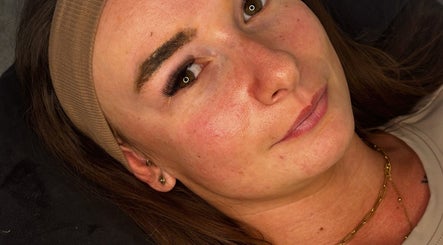 Close-up of beautifully styled lashes at Lashed By Lucy, Farnham, England, GB.