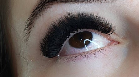 Close-up of professionally styled lashes at Lashes by Ana, Nelson, England, GB.