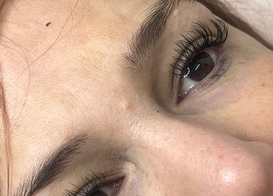 Detailed view of expertly done eyelashes at Shedz_Beauty, Stoke-on-Trent, England, GB.