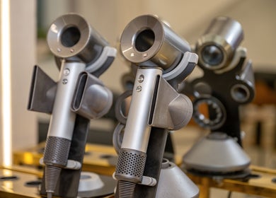 State-of-the-art hair dryers at Katamo Hair Salon, Melbourne, Victoria, AU.