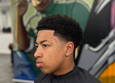 A stylish haircut at MG TRIMZ in Leeds, England, GB showcasing expert grooming and attention to detail.