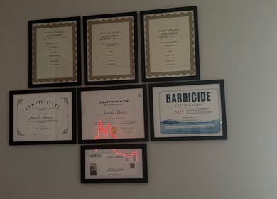Certification wall at SIERRA VISTA📍 showing professional achievements in Sierra Vista, Arizona, US.
