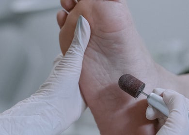 Detailed pedicure care at Mercredi. Mani and Pedi, Central, Hong Kong Island, HK.