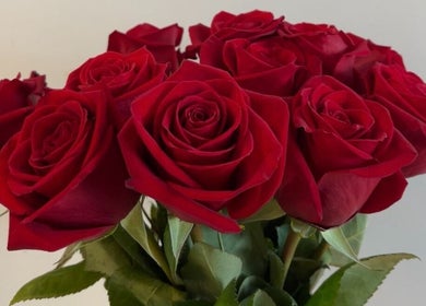 Elegant bouquet of red roses at ShoshanaStudios, Montréal, Québec, CA.