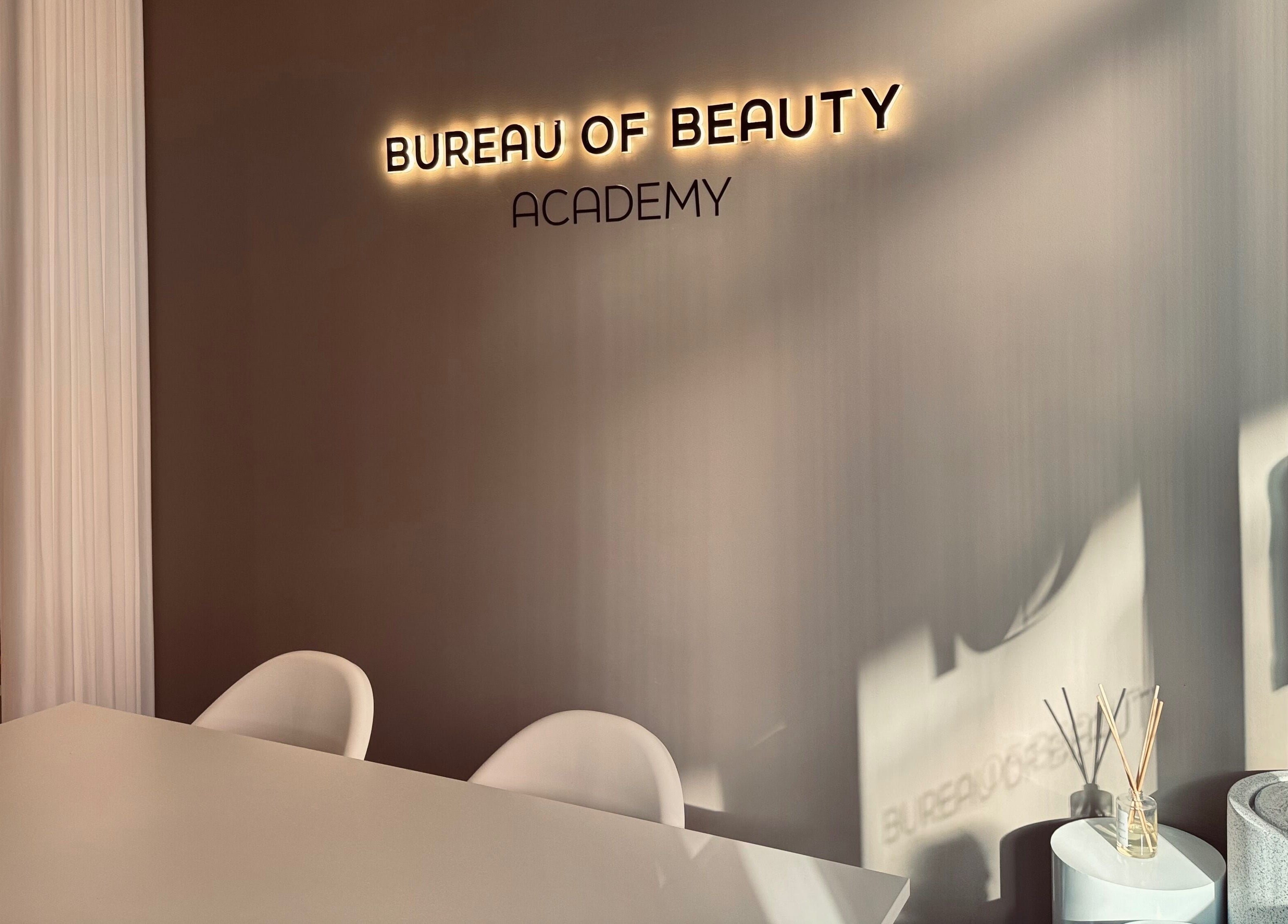 Sleek interior of Bureau of Beauty in Yeerongpilly, Queensland, AU with chic modern design.