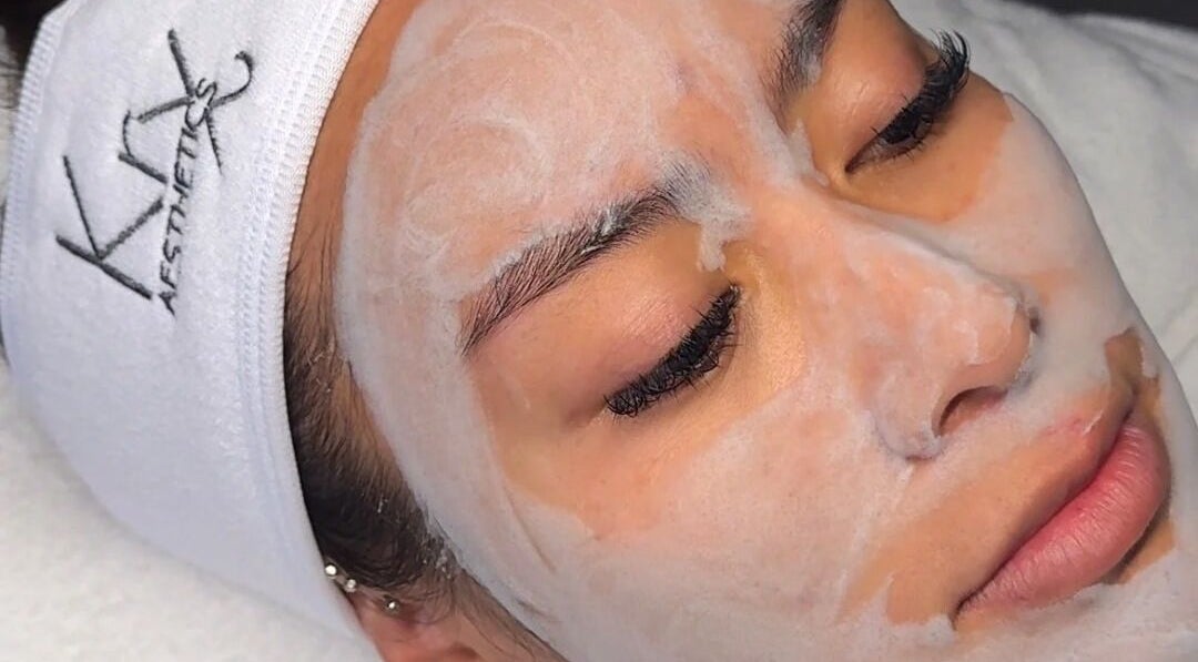 Client receiving facial treatment at Dr Avinash Nath Maraval Office, Port Of Spain, Diego Martin Regional Corporation, TT.