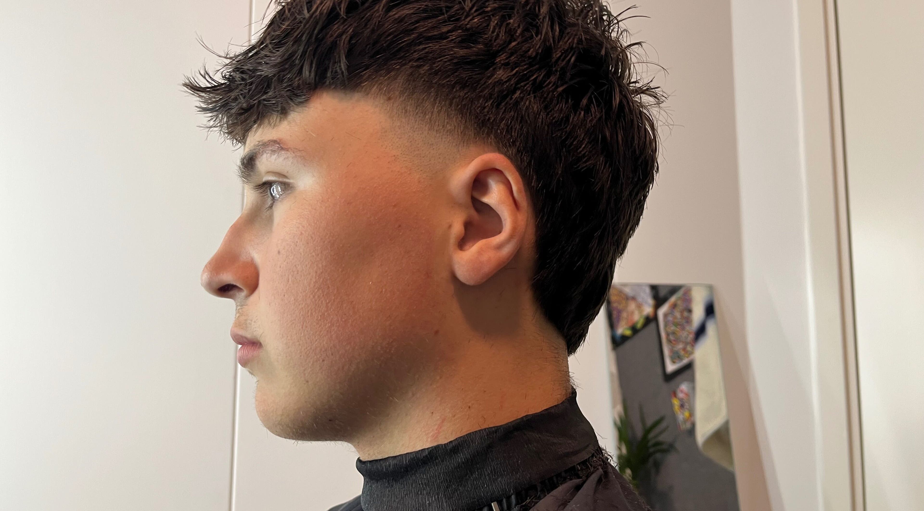 Side view of a fresh haircut at Boarding Barber, Nyborg, DK.