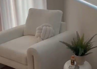 Comfortable seating area at Sculpt Labs - Marple, Stockport, England, GB, featuring a plush white chair.